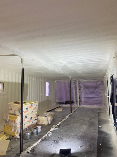 Утепление морского контейнера пенополиуретаном