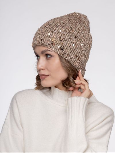 Шапка двухслойная с пайетками