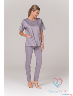 БЛУЗА МЕДИЦИНСКАЯ DR.SUPER "Sky" серая