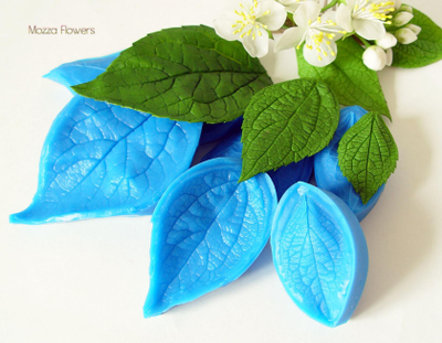 "Лист жасмина NEW" Силиконовый молд (вайнер)