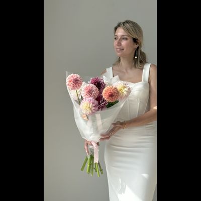 Букет цветов моно № 558