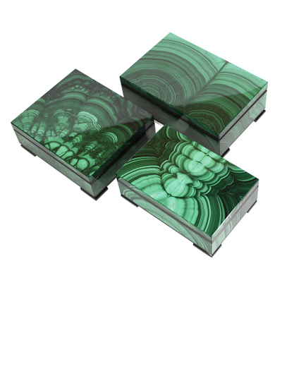 Шкатулка из натурального малахита, разные размеры