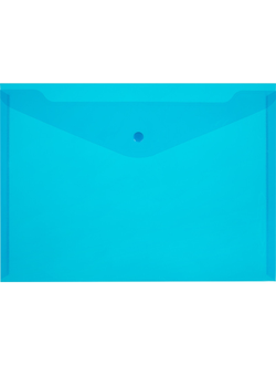 Папка-конверт на кнопке КНК 150 синий прз. 10шт/уп