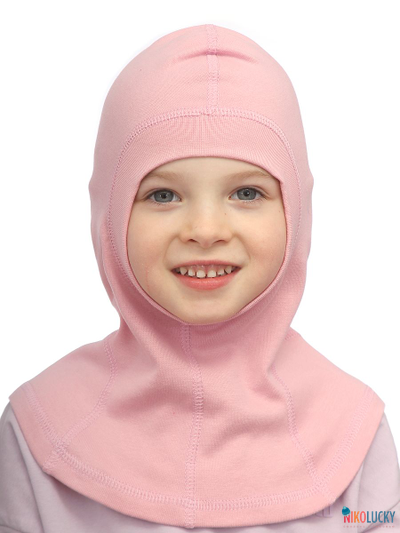 Шапка-шлем 23301-02 95%хлопок 5%лайкра, розовый 46-48