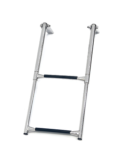 Трап телескопический складной, 2 черных ступени (ширина 305 мм.)