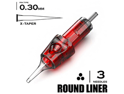 3 RL/0,30mm - Round Liner X-Taper "CNC"