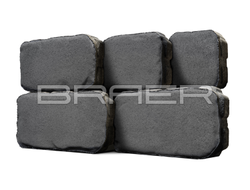 Тротуарная плитка Ривьера серый 60 мм Браер