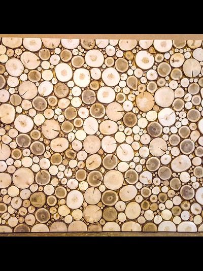 панель из спилов разного диаметра