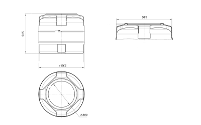 Размеры емкости для воды Т100