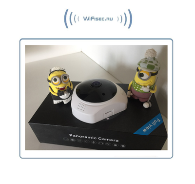 DBPOWER_SS. Потолочная - настенная WiFi видеокамера панорамная с DVR (fish_v380_W),  HD 960P (V380 Pro)