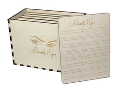 Лешбокс на 5 планшетов (натуральное дерево,ручная работа) Beauty eyes