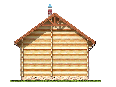 Гостевой дом-баня из бревна ДБ-18, площадь 72 м2