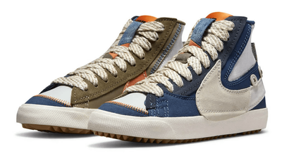 Nike Blazer Mid 77 Jumbo Voodoo (Синие) сбоку