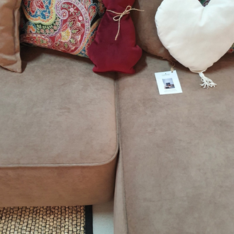 Диван МАРК 260  коричневый правая оттоманка