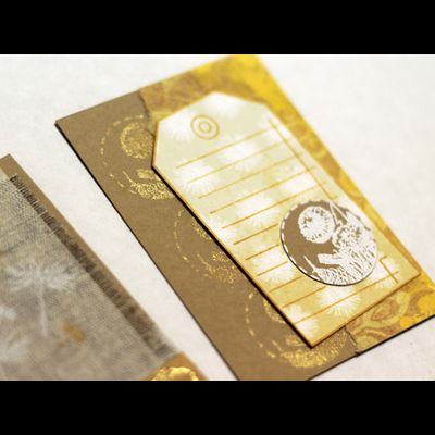 ФП штамп "Тег с одуванчиками"