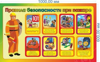 НФ-00002913 Стенд &quot;Правила безопасности при пожаре&quot; 1*0,6м