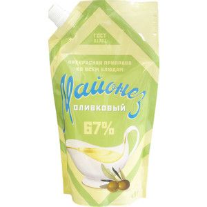 Майонез Оливковый 67% дой-пак 370г