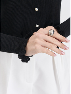 Кардиган вязаный приталенный укороченный на пуговицах