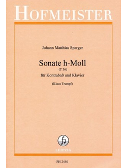 Sperger Johann Matthias: Sonata H-Moll for Double Bass