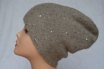Шапка вязаная Италия с пайетками Вицио фото