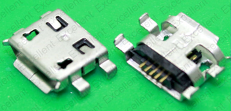 Разъем зарядки microUSB №18 Sony C1504, C1505, C1604, C1605, E, E Dual,  ZTE V880, HTC Rhyme, Huawei U8650