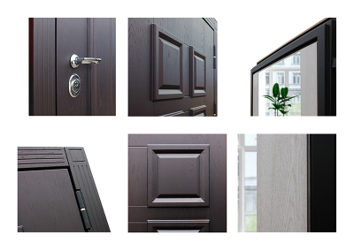 Стальная дверь   Виват с зеркалом. Заказная модель.