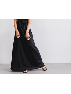 Платье-макси с вырезом на спине из мерсеризированного итальянского хлопка