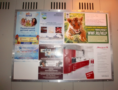 РЕКЛАМА В ЛИФТАХ ЭЛИТНОГО ДОМА: Трофимова, 10