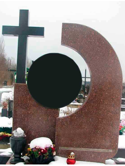 Православный памятник круглый портрет