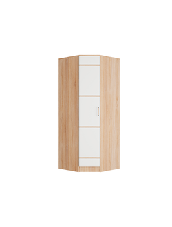 Сакура шкаф угловой Сонома/Белый