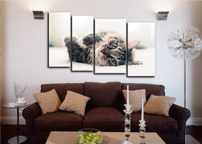 Модульная картина "Нежится на диване"