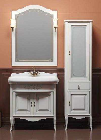 Пенал Opadiris Лоренцо 45 белый без патины, правый