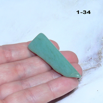 Нефрит натуральный (галтовка) Забайкалье №1-34: голубой - 12,1г - 49*18*10мм