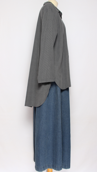 Рубашка вельветовая "АСИММЕТРИЯ" графит