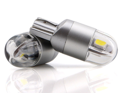 Светодиодная лампа T10 (W5W) 2 Led PHILIPS Chip 5W 4200K 12V, 1шт