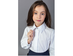 Д 5258 Блузка длинный рукав Горошек р.122-158