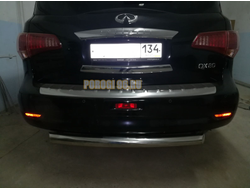 Защита заднего бампера d76 для Infiniti QX80