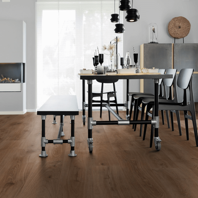 Биополы Wineo PURLINE 1000 wood XL Дуб Благородный Шоколад PL312R в интерьере кухни