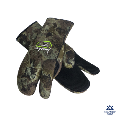 Рукавицы неопреновые 7мм Marlin NORD camo 3х-палые ОП р.M