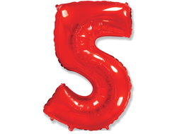 Фольгированная цифра-Красная
