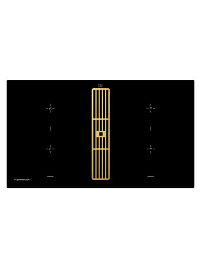 Индукционная варочная панель с вытяжкой Kuppersbusch KMI 9850.0 SR Gold