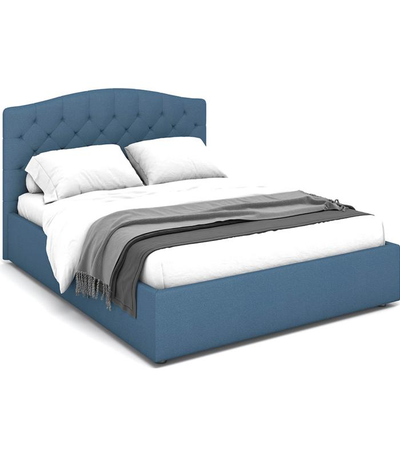 Двуспальная полутороспальная мягкая кровать Марго Ривалли (Rivalli), в съемных чехлах, на металлических ножках, фанера-брус, PREMIUM