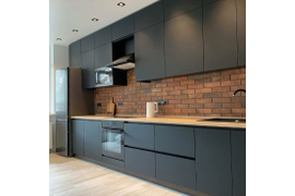 Кухня прямая, 4000мм. Материал фасадов ЛДСП. Срок изготовления от 15 рабочих дней. Цена на момент изготовления 99000 руб.