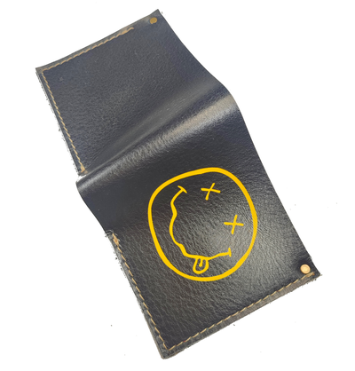 Портмоне мини-бифолд с принтом "Нирвана - смайлик"