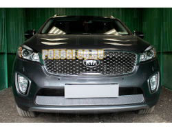 Защита радиатора Kia Sorento Prime 2015-2017 chrome PREMIUM