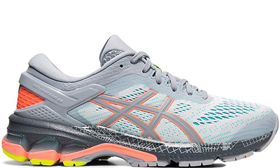 Asics Gel-Kayano 26 Lite Show Серые с оранжевым