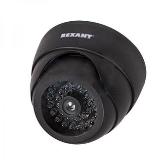 Муляж внутренней камеры видеонаблюдения с вращающимся объективом и мигающим красным светодиодом Rexant