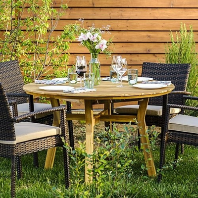 Обеденный комплект Modena 120 см на 4 персоны со стульями