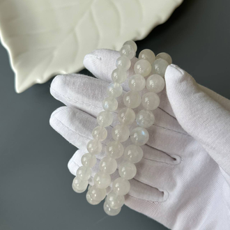 Браслет лунный камень, шары  качество 3А, размер в ассортименте, цена за штуку