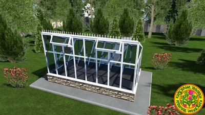 Классическая односкатная теплица в английском стиле Моника